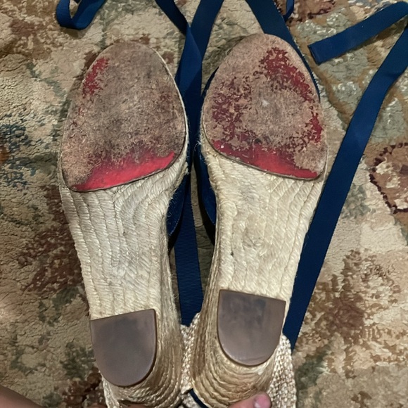 Christian Louboutin Canvas Wedges - Picture 10 of 10